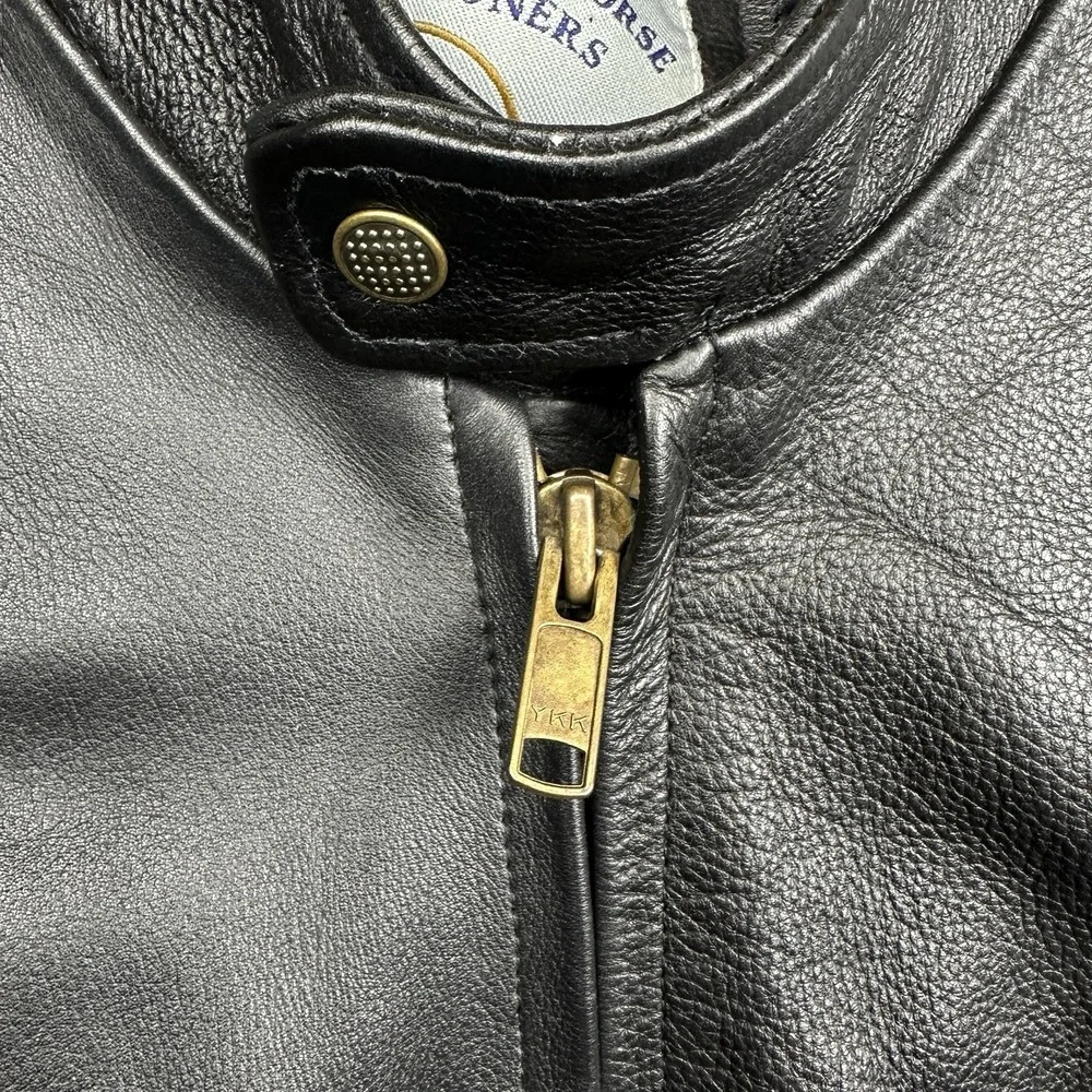 American Iron Horse Provisioners Motorcycle Jacket Men's Size 46 Black Leather